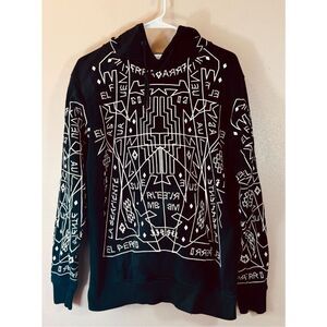 Marcelo Burlon RARE County of Milan Artistic Hooded Sweatshirt Small Men's